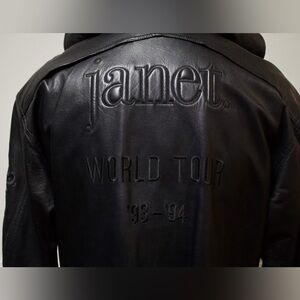 Janet Jackson’ “janet” World Tour Edition Authentic black leather coat.